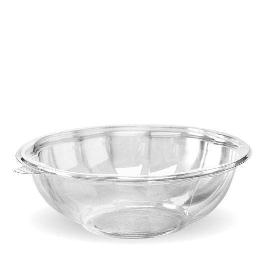 |Clear disposable bowl filled with fresh salad