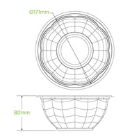 |Clear disposable bowl filled with fresh salad