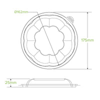 |Clear disposable bowl filled with fresh salad