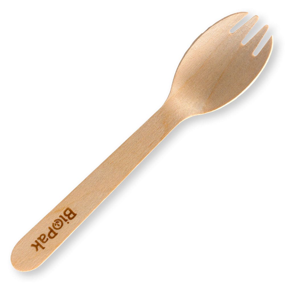16cm Wood Spork Line Drawing|16cm Wood Spork