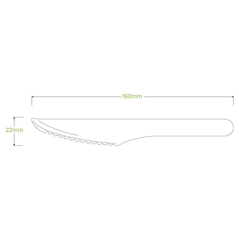 16cm Wood Knife|16cm Wood Knife Line Drawing