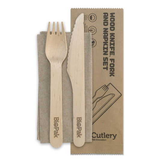 16cm Coated Wood Knife|16cm coated knife fork and napkin set drawing