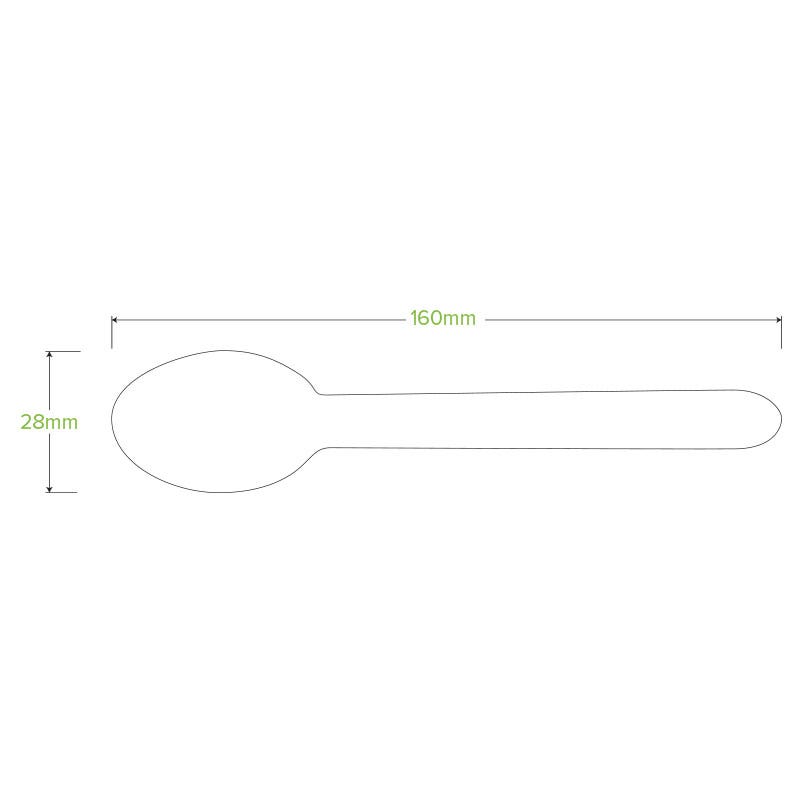 16cm Wood Spoon|16cm Wood Spoon Line Drawing