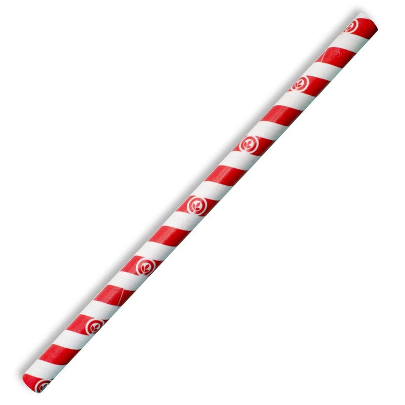 10mm Jumbo Red Stripe BioStraw|10mm Jumbo Red Stripe BioStraw Line Drawing
