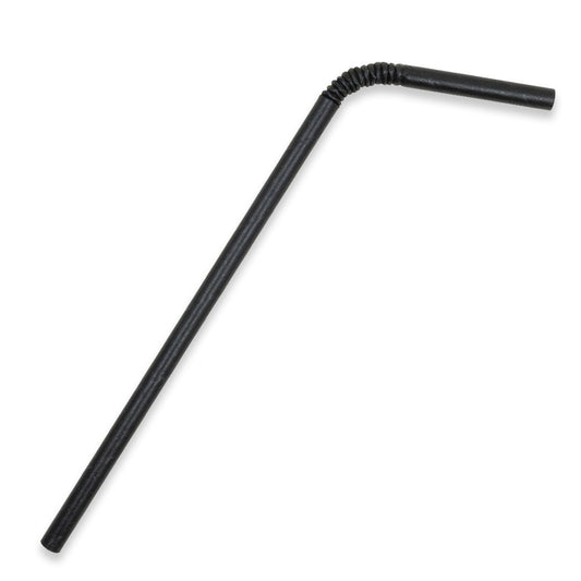 6mm Regular Bendy Black BioStraw|6mm Regular Bendy Black BioStraw Line Drawing