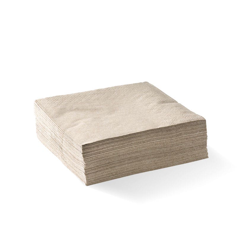 2 Ply Natural Corner Embossed Cocktail BioNapkin|2 Ply Natural Corner Embossed Cocktail BioNapkin Line Drawing