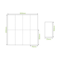 2 Ply 1/8 Fold Natural Lunch BioNapkin|2 Ply 1/8 Fold Natural Lunch BioNapkin Line Drawing