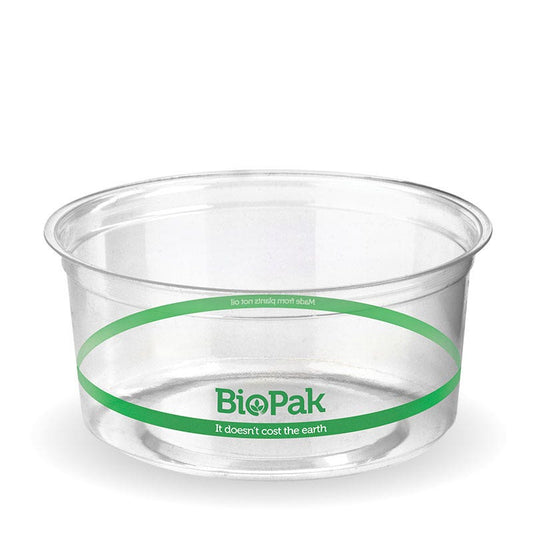 360ml Clear BioBowl|360ml Clear BioBowl Line Drawing Top View |360ml Clear BioBowl overflowing with acai and fresh fruits|360ml Clear BioBowl Line Drawing