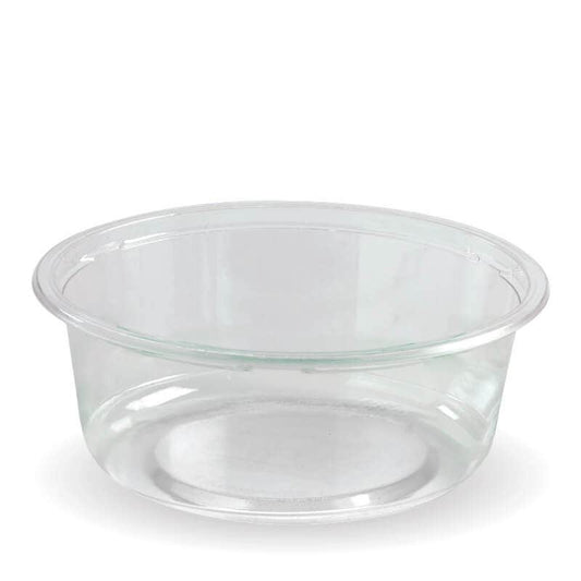 600ml Wide Unbranded Clear BioBowl|600ml Wide Unbranded BioBowl Line Drawing|143mm Wide Unbranded BioBowl Line Drawing Top diameter