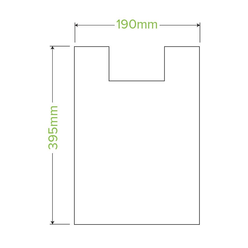 |8L Bioplastic Checkout Bag Line Drawing
