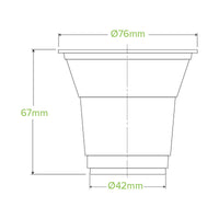 150ml Clear Unbranded BioCup|150ml Clear Unbranded BioCup Line Drawing