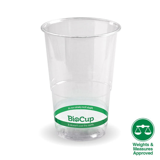 280ml Clear BioCup|280ml Clear BioCup Line Drawing