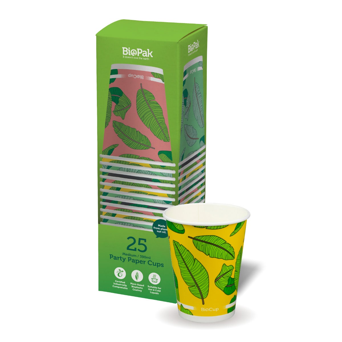 12oz Cold Paper BioCup 25pk |12oz Cold Paper BioCup 25pk line drawing