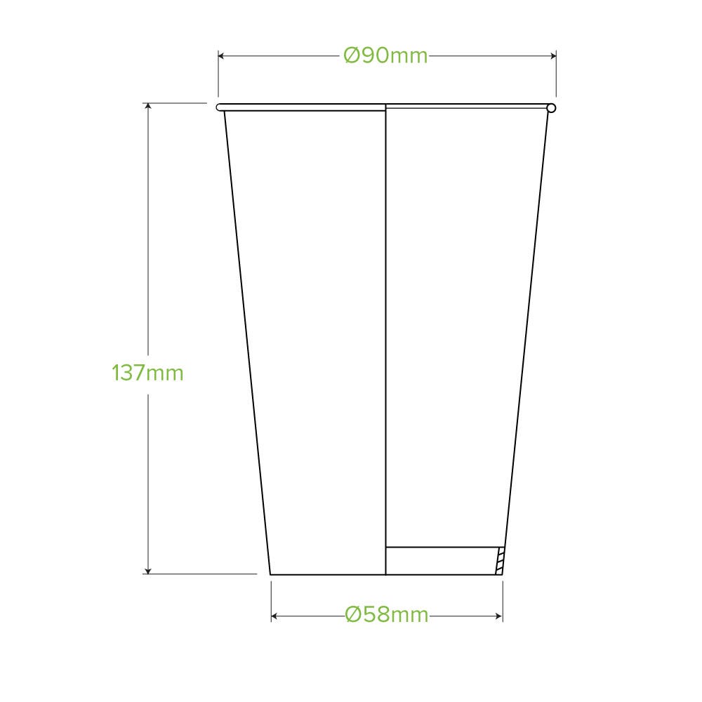 16oz Cold Paper BioCup 25pk|16oz Cold Paper BioCup 25pk line drawing