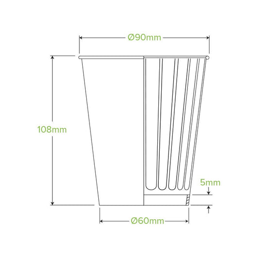 |390ml 12oz 90mm Beige Paper Cup