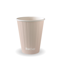 |255ml 8oz 80mm Beige Paper Cup line drawing