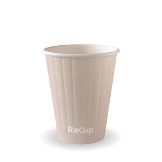 |255ml 8oz 80mm Beige Paper Cup line drawing