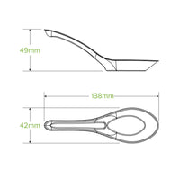 |14cm Plant Fibre Chinese Soup Spoon Line Drawing