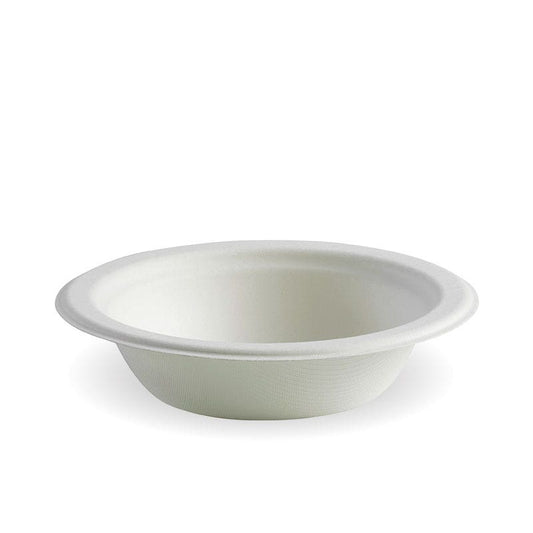 12oz White BioCane Sugarcane Bowl|12oz White BioCane Sugarcane Bowl Line Drawing