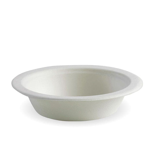 16oz White BioCane Sugarcane Bowl|16oz White BioCane Suagrcane Bowl Line Drawing