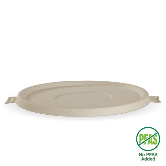 800-1,420ml / 24-48oz Natural Plant Fibre BioBowl Lid|24, 32 & 40oz Natural BioCane Bowl Lid Line Drawing