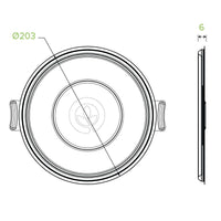 800-1,420ml / 24-48oz White Plant Fibre BioBowl Lid|800-1,420ml / 24-48oz White Plant Fibre BioBowl Lid Line Drawing