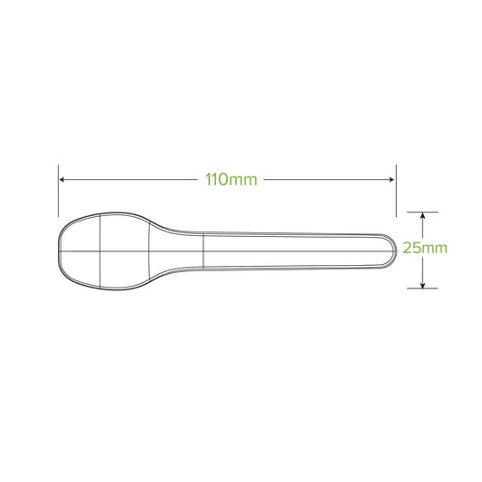 11cm Plant Fibre Teaspoon|11 cm BioCane Sugarcane Teaspoon