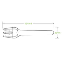 15cm Plant Fibre Fork|15.4 cm BioCane Sugarcane Fork