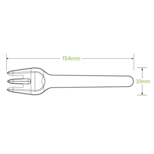 15cm Plant Fibre Fork|15.4 cm BioCane Sugarcane Fork