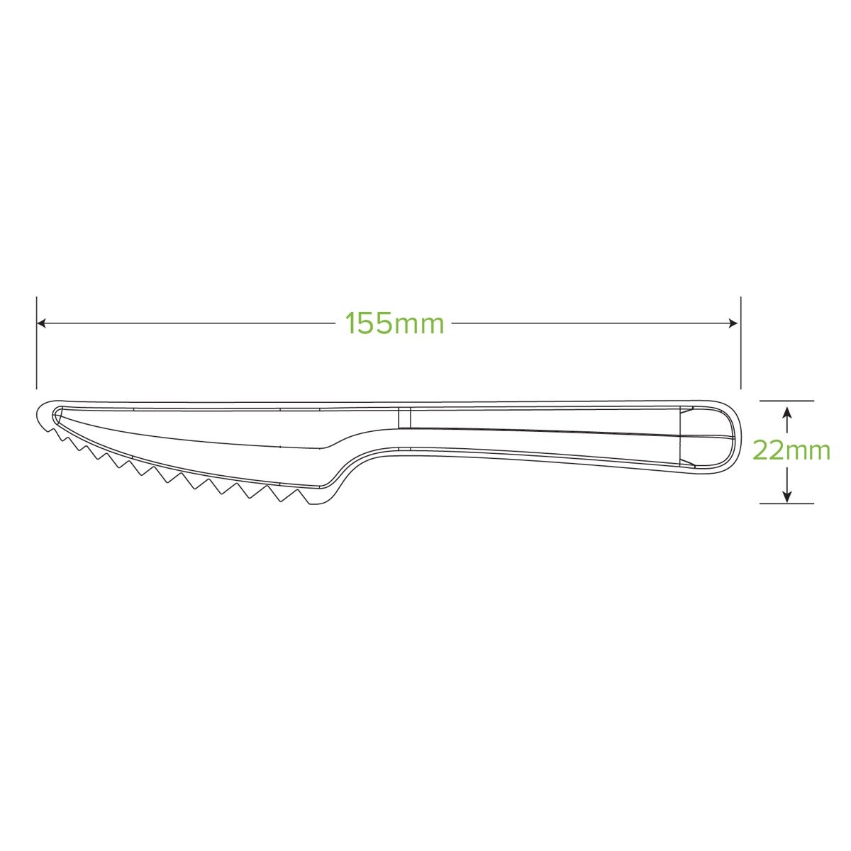 |15.5 cm BioCane Sugarcane Knife