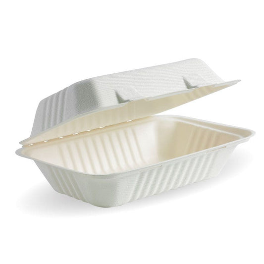 9x6x3" White BioCane Clamshell