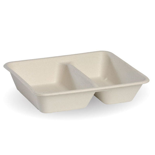 2 Compartment Natural BioCane Takeaway Base|2 Compartment Natural BioCane Sugarcane Takeaway Base Line Drawing