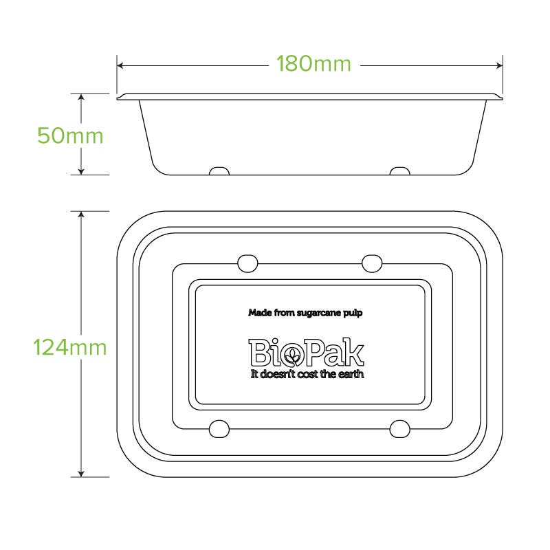 600ml White BioCane Takeaway Base|600ml White BioCane Sugarcane Takeaway Base Line Drawing