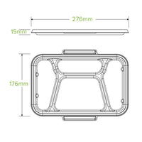 4-Compartment Natural Plant Fibre Takeaway Lid