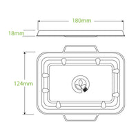 500ml & 600ml Natural Plant Fibre Takeaway Lid|500ml & 600ml Natural Plant Fibre Takeaway Lid Line Drawing