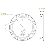 30ml RPET Sauce BioCup Lid Clear|30ml RPET Sauce BioCup Lid Clear|30ml RPET Sauce BioCup Lid Line Drawing