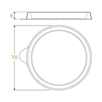 60ml PET Sugarcane Biocup Sauce Lid|60ml PET Sugarcane BioCup Line Drawing Sauce Lid Line Drawing