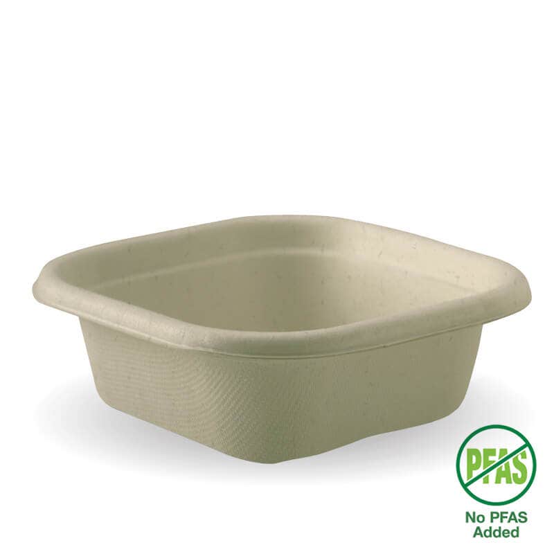 280ml Natural Plant Fibre Takeaway Base No PFAS Added|280ml Natural Plant Fibre Takeaway Base Line Drawing