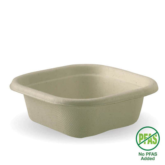 280ml Natural Plant Fibre Takeaway Base No PFAS Added|280ml Natural Plant Fibre Takeaway Base Line Drawing