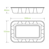 1kg BioCane Sugarcane Produce Tray|hand holding sugarcane produce tray with red and yellow capsicum|1kg BioCane Sugarcane Produce Tray Line Drawing