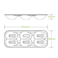 Plant Fibre Oyster Tray Base No PFAs Added|Plant Fibre Oyster Tray Base Line Drawing