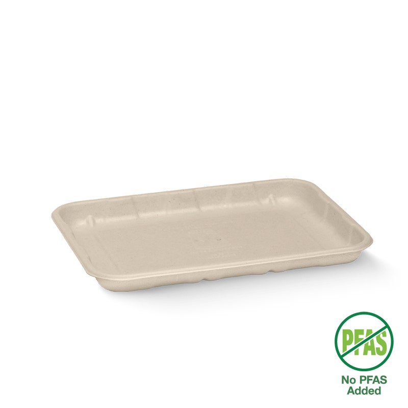 19x14x2cm / 7x5" Plant Fibre Produce Tray|19x14x2cm / 7x5" Plant Fibre Produce Tray Line Drawing