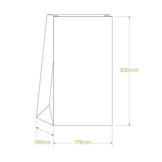 #12 SOS Kraft Paper Bag|#12 Paper Bag Line Drawing