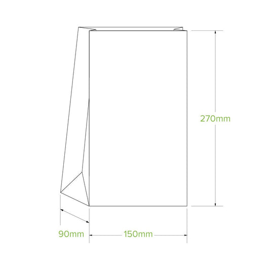 #6 SOS Natural Paper Bag|#6 SOS Natural Paper Bag Line Drawing