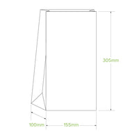 #8 SOS White Paper Bag|#8 SOS White Paper Bag Line Drawing
