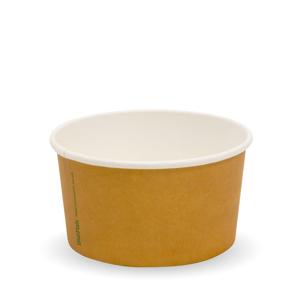 5oz Ice Cream kraft paper bowl|5oz Ice Cream kraft paper bowl line drawing|kraft paper bowl with falafel