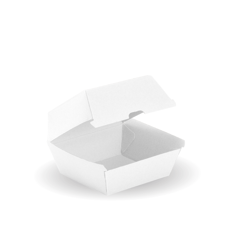 Burger BioBoard White Clamshell Box|Burger BioBoard White Clamshell Box|Burger BioBoard White Clamshell Box Line Drawing