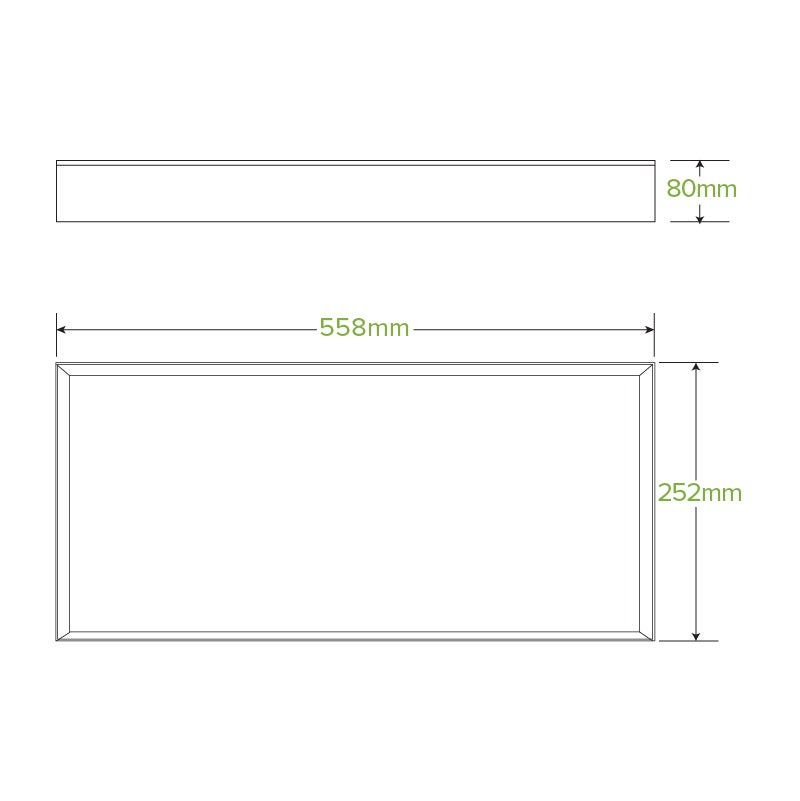 Large BioBoard Catering Tray Base|Large BioBoard Catering Tray Base Line Drawing