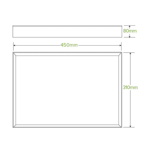 Extra Large BioBoard Catering Tray Base|Extra Large BioBoard Catering Tray Base Line Drawing