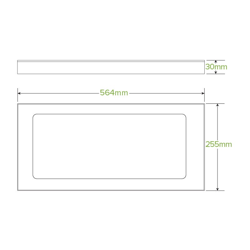 Large BioBoard Catering Tray PLA Window Lid|Large BioBoard Catering Tray PLA Window Lid